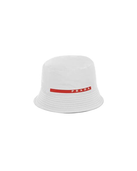 Chalk White Technical Fabric Bucket Hat 